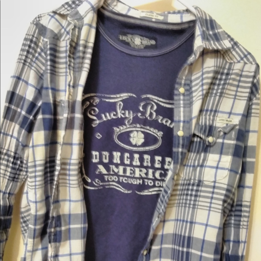 Lucky Brand Thermal and Flannel Button Up